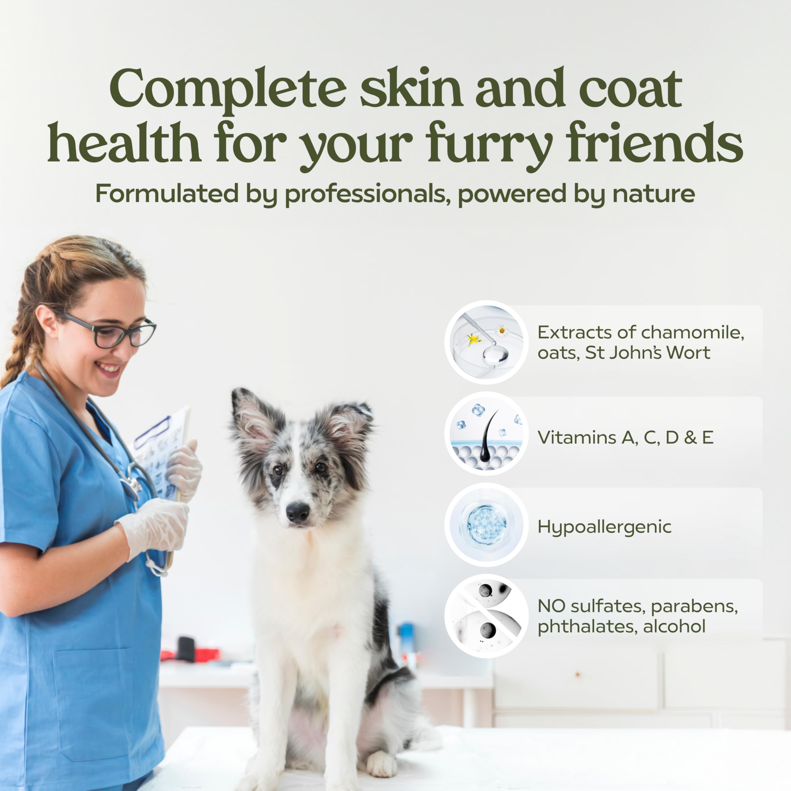 Pawfume Dog Skin & Coat Moisturizing Spray - Leave-In Conditioner for Dry & Itchy Skin Relief - Hydrating Lotion for Dogs - 4 Pack - Perfect for Grooming, Post-Bath Care & Daily Skin Maintenance