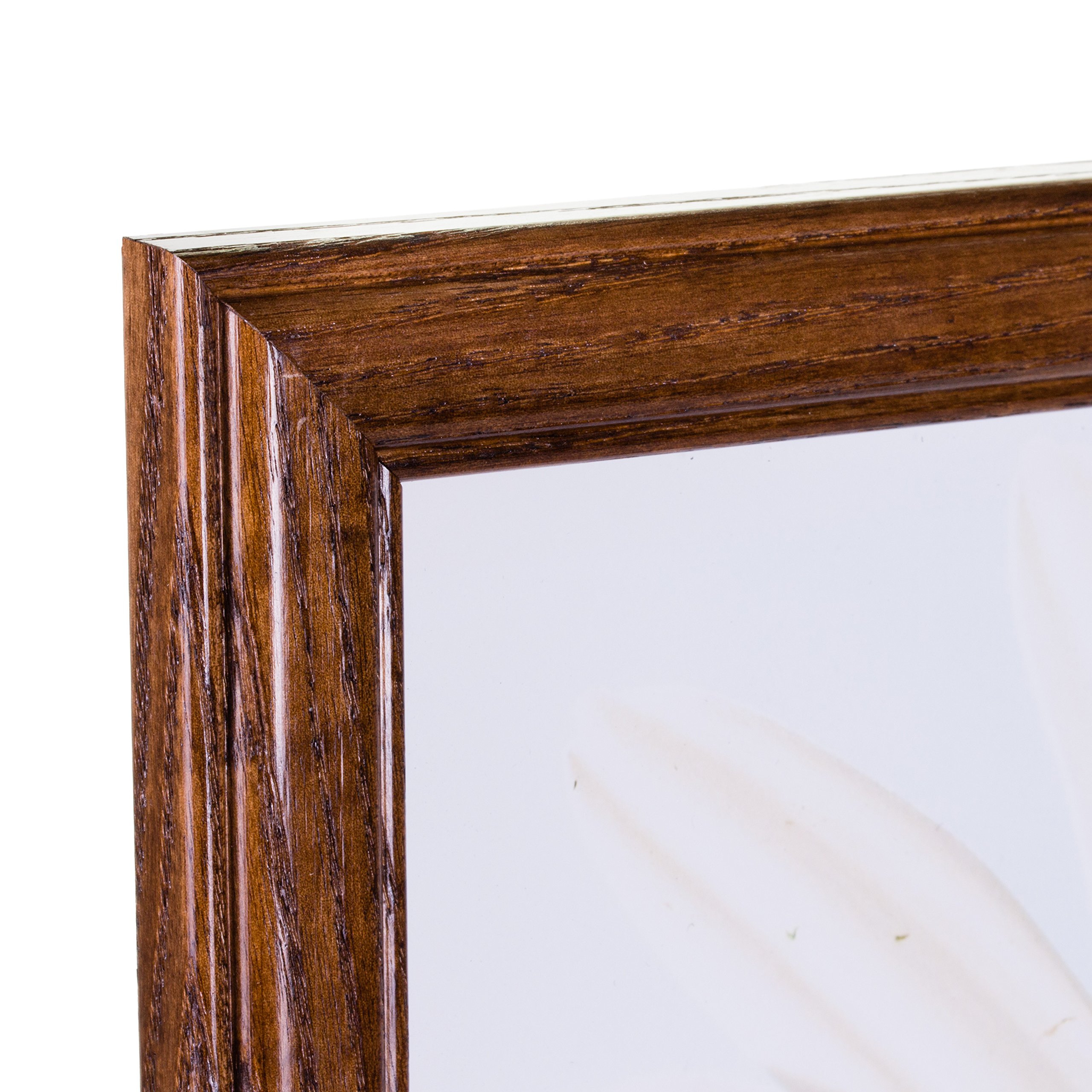Craig Frames Wiltshire 236 - Premium Brown Hardwood Picture Frame with White Mat for 12x18 or 16x24 Inch Photos | Perfect for Home Decor, Office Display & Gift Giving