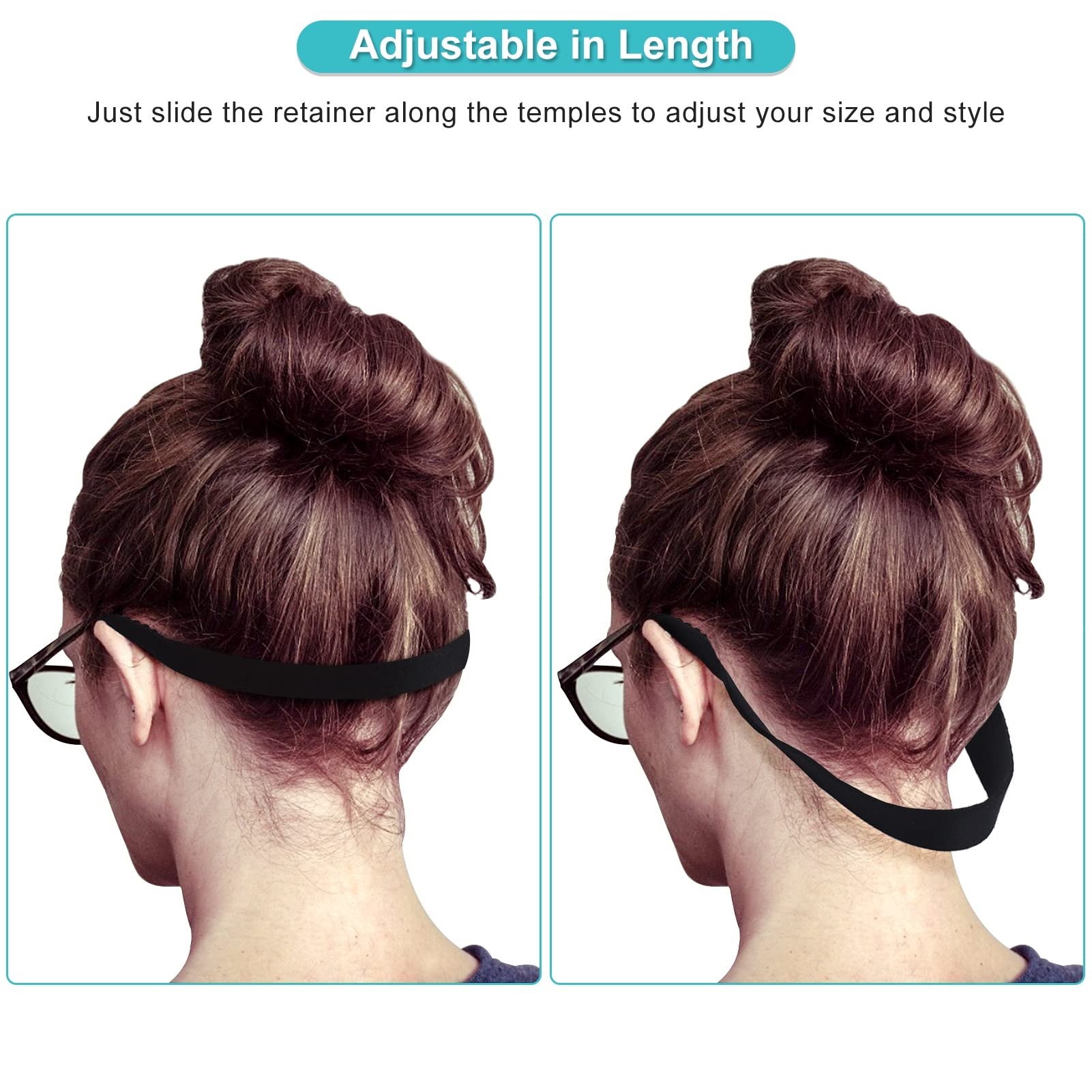 5-Pack Neoprene Glasses Straps - Anti-Slip Sports Eyewear Holder for Reading & Active Lifestyles - Perfect for Running, Hiking, Swimming and Outdoor Activities