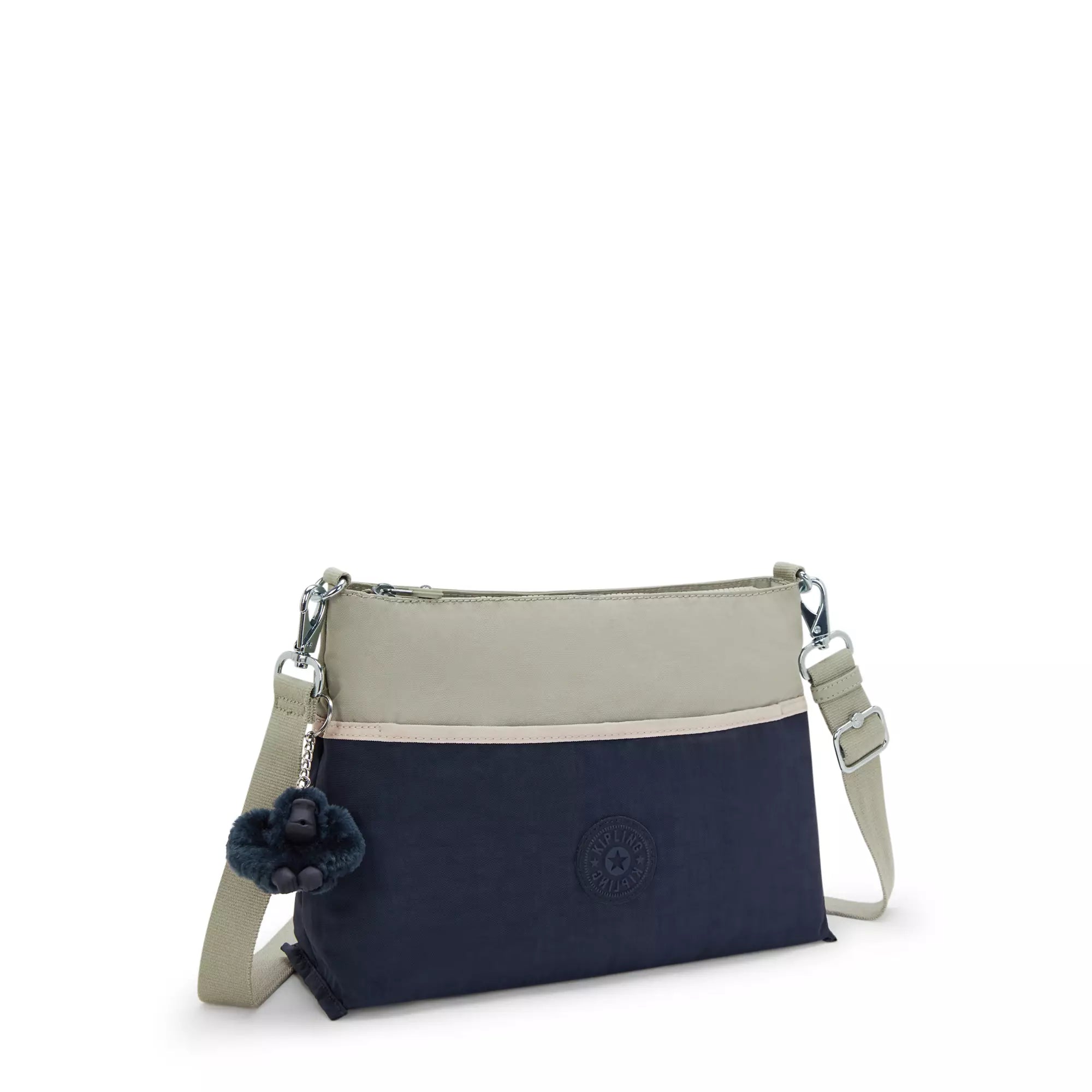 Kipling Hadia Shoulder Bag for Women - Lightweight Travel & Everyday Crossbody Purse in Blue Block F24 | Perfect for Work, Gym & Weekend Outings