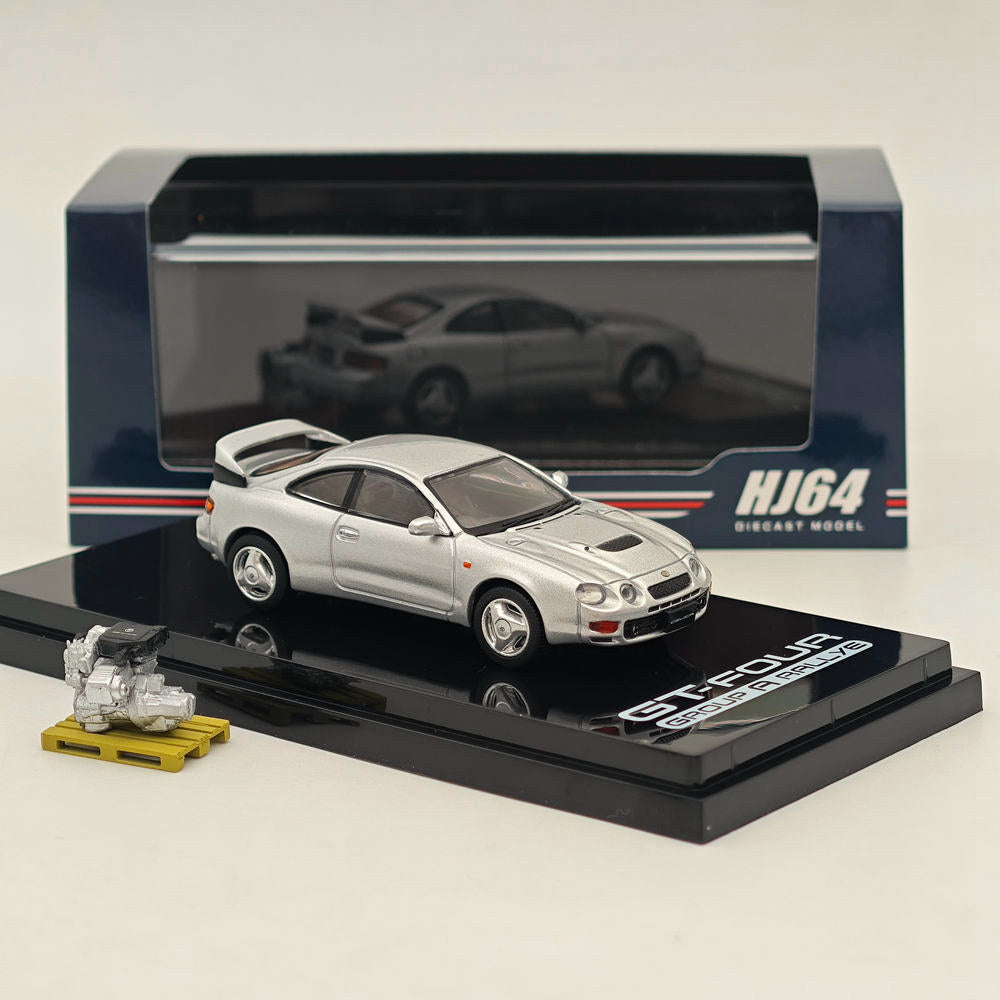 1/64 Scale Toyota Celica GT-Four ST205 WRC Edition Diecast Model Car - Silver HJ641064AS - Collectible Hobby Japan Toy for Car Enthusiasts & Gift Ideas - Perfect for Display, Racing Fans, and Diecast Collections