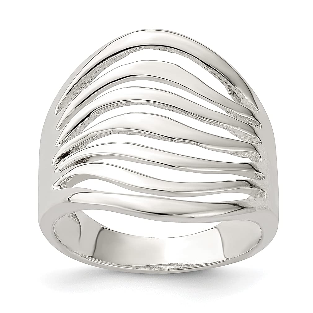 925 Sterling Silver Wave Ring for Women - Elegant & Dainty Jewelry Gift for Her - Perfect for Anniversaries, Birthdays & Special Occasions