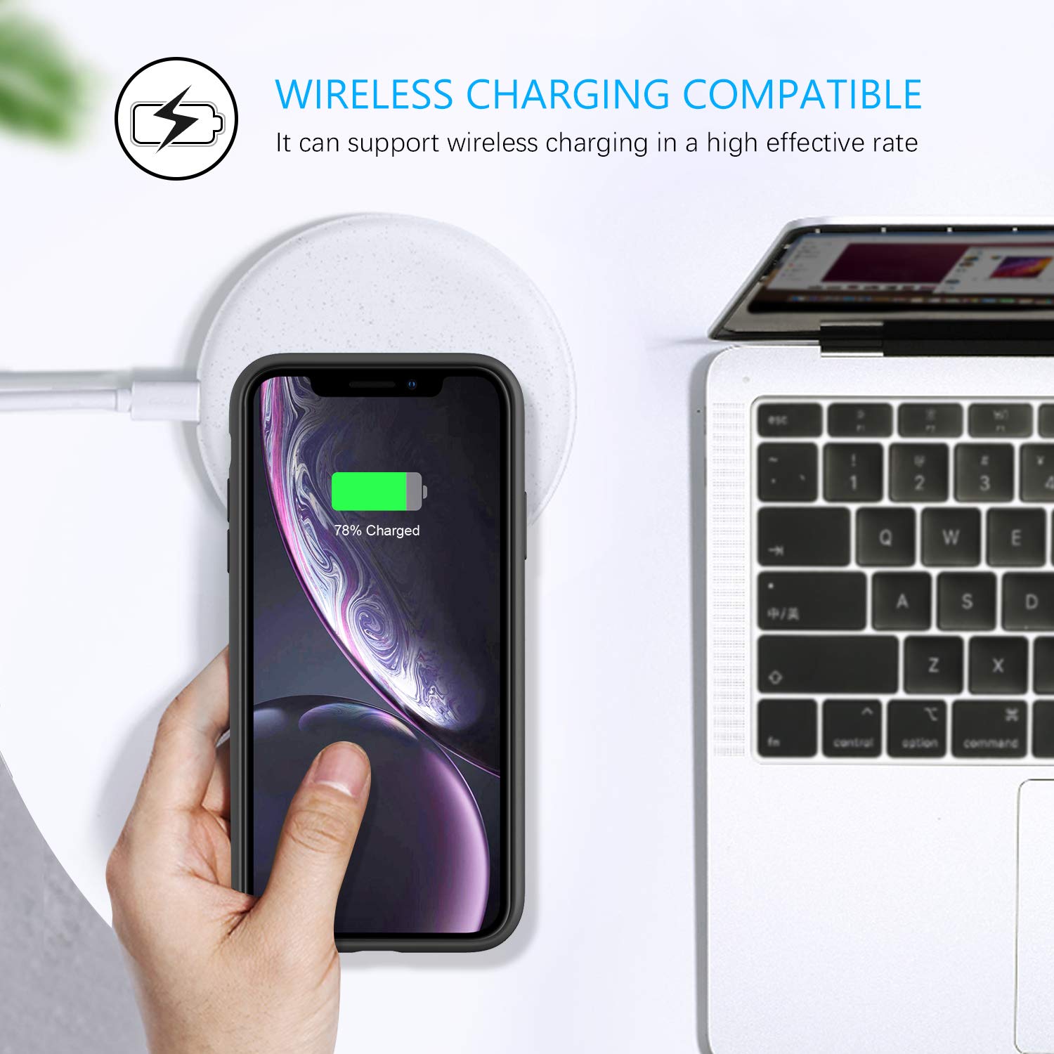 Premium Liquid Silicone iPhone XR Case - Ultra Slim Shockproof Cover with Soft Gel Rubber & Microfiber Lining | Anti-Scratch Protective Phone Case for iPhone XR 6.1-inch (Black) | Perfect for Everyday Use, Travel & Outdoor Activities