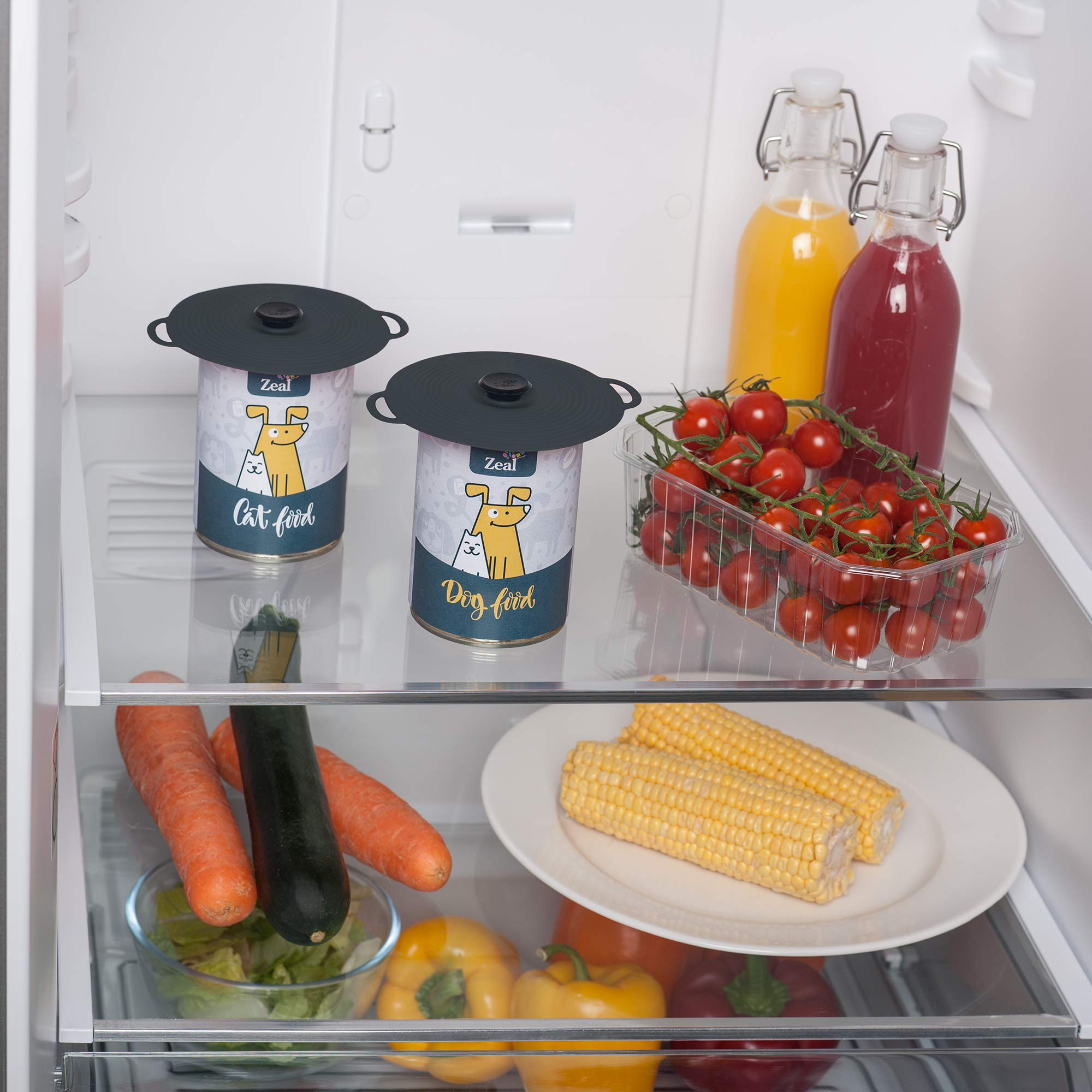 Zeal Silicone Airtight Food Storage Lids - Reusable, Eco-Friendly, BPA-Free - Set of 2 (10cm/3.94