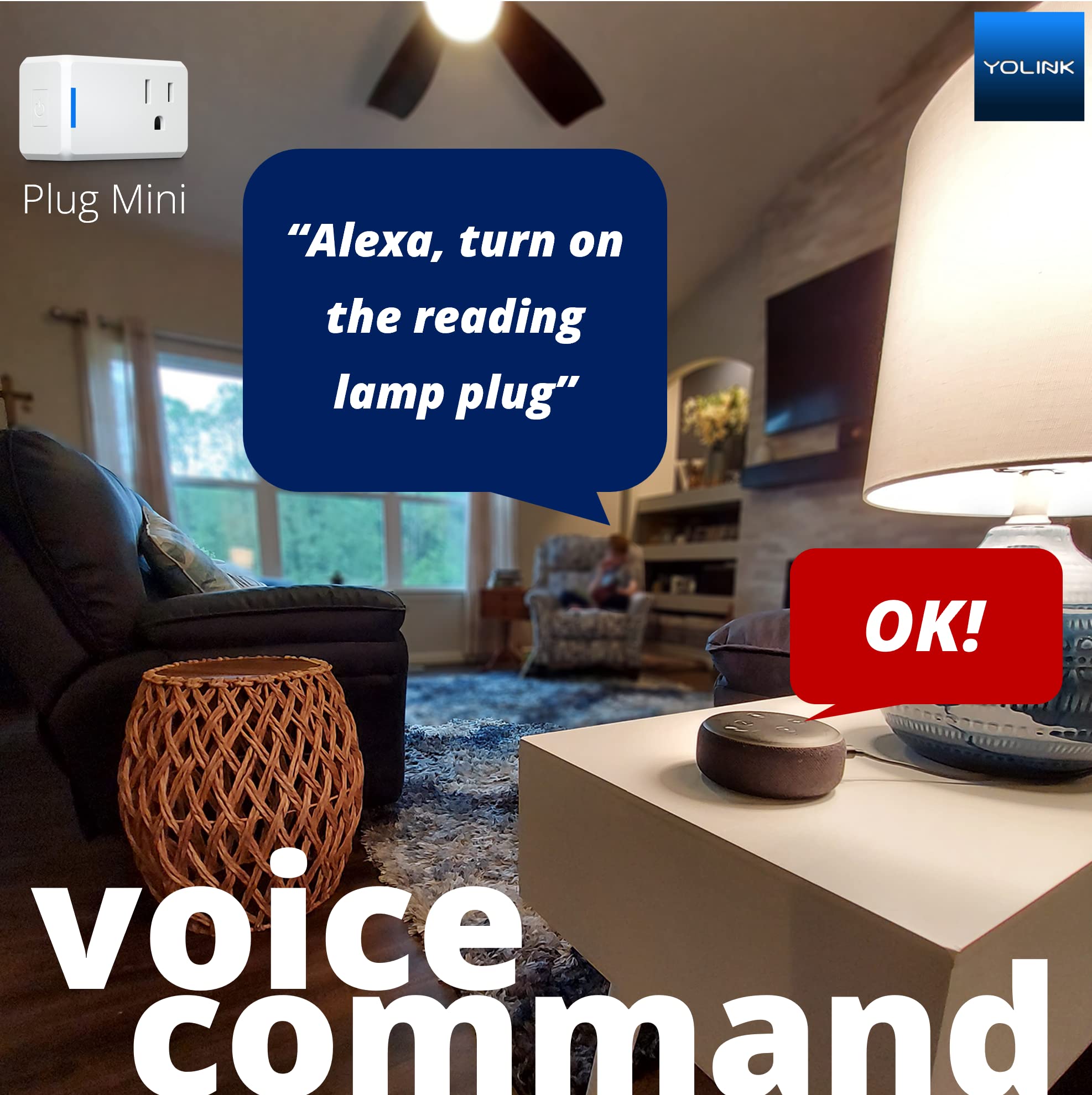 YoLink Smart Plug 4-Pack with Hub - 1/4 Mile World's Longest Range, Alexa & IFTTT Compatible, 10A Mini Outlet for Home Automation - Control Lights, Fans & Appliances Remotely from Anywhere - Perfect for Smart Homes, Vacation Houses & Energy Savings