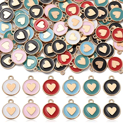 100 pcs - round & heart