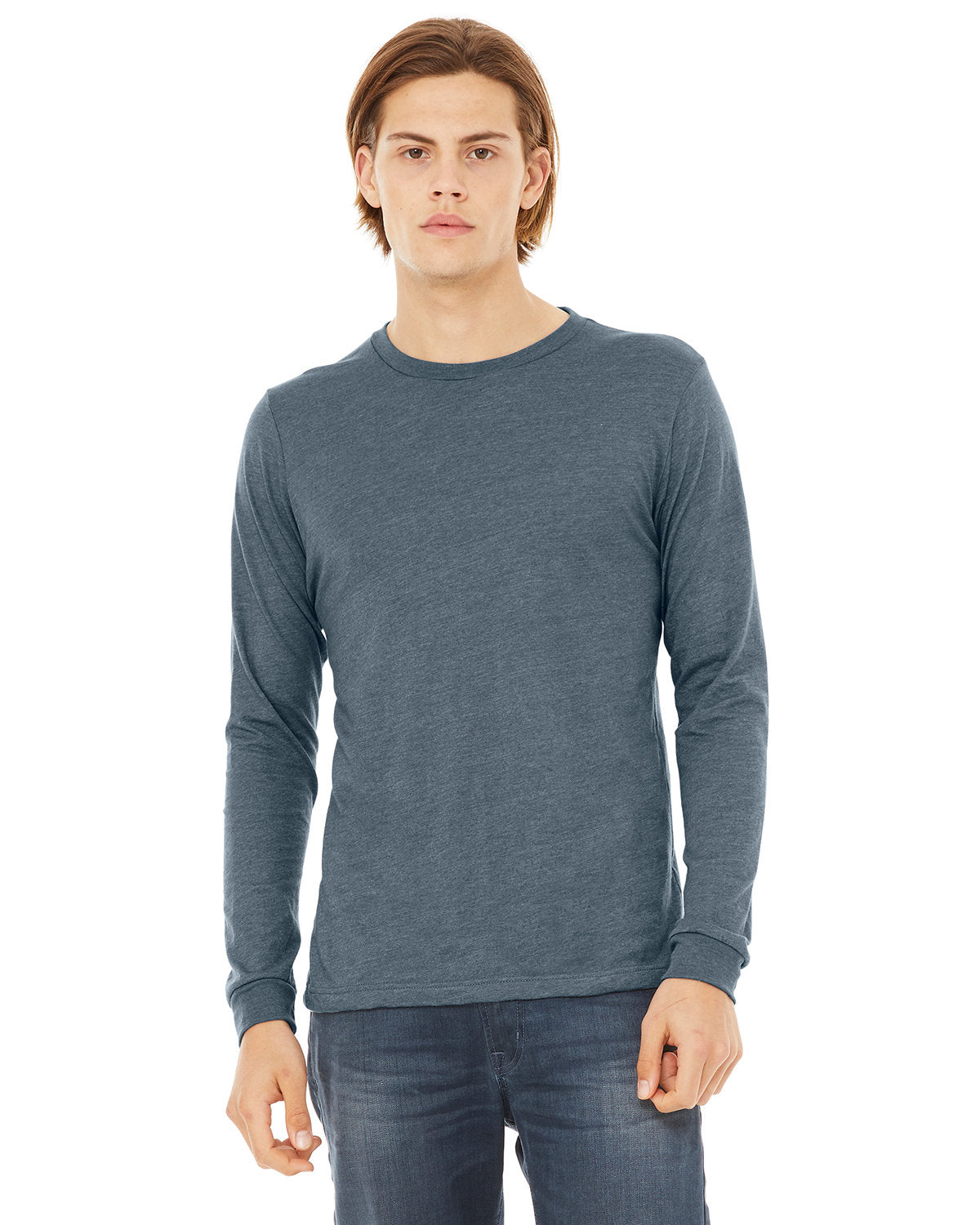 Bella + Canvas 3501CVC Unisex Long Sleeve T-Shirt - Soft Cotton Blend Jersey Crew Neck Tee for Men & Women - Perfect for Casual Wear, Layering & Work Uniforms