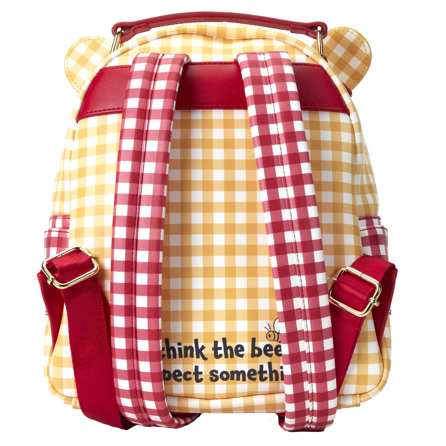 Loungefly Disney Winnie the Pooh Gingham Backpack - Cute Cartoon Character School Bag for Women & Teens - Perfect for Disney Trips, School, and Travel