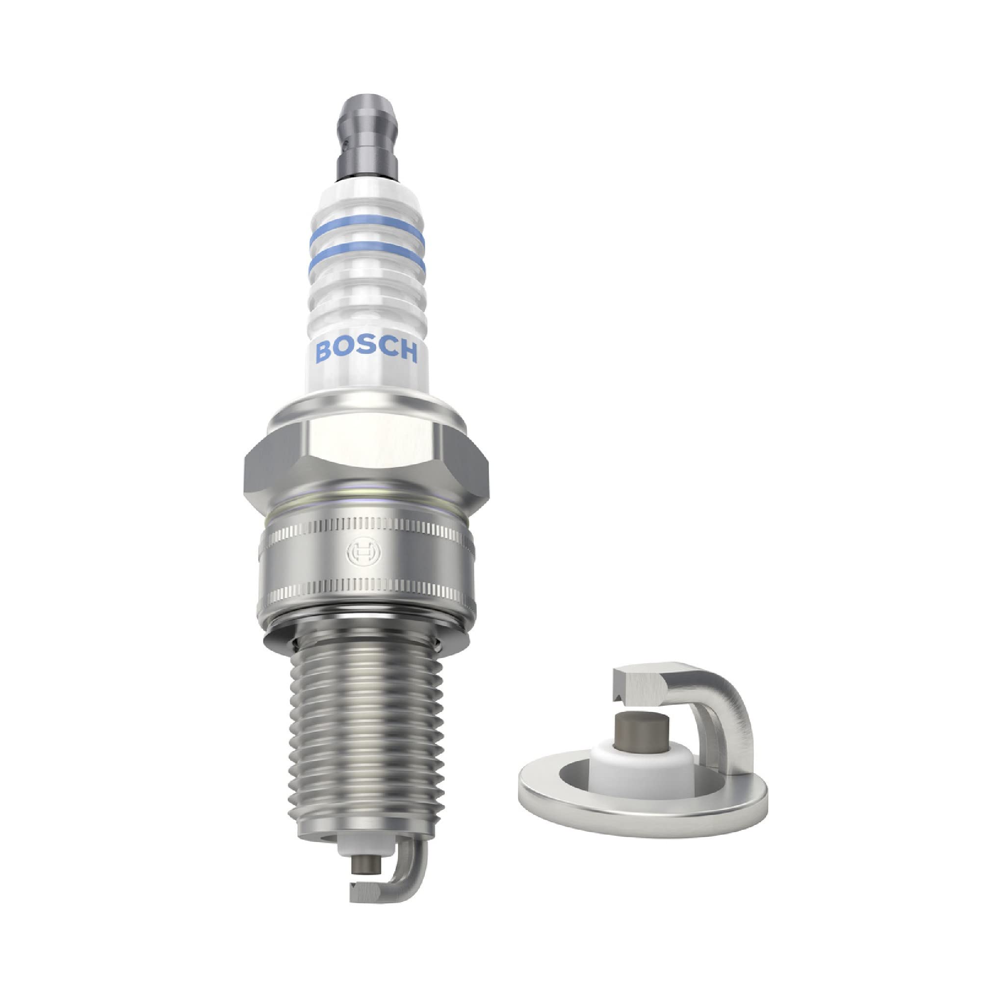 Bosch WR8DC Spark Plug - Nickel Electrode - 1pc - Compatible with Most Cars, Trucks & SUVs - Perfect for Engine Tune-Ups & Performance Upgrades