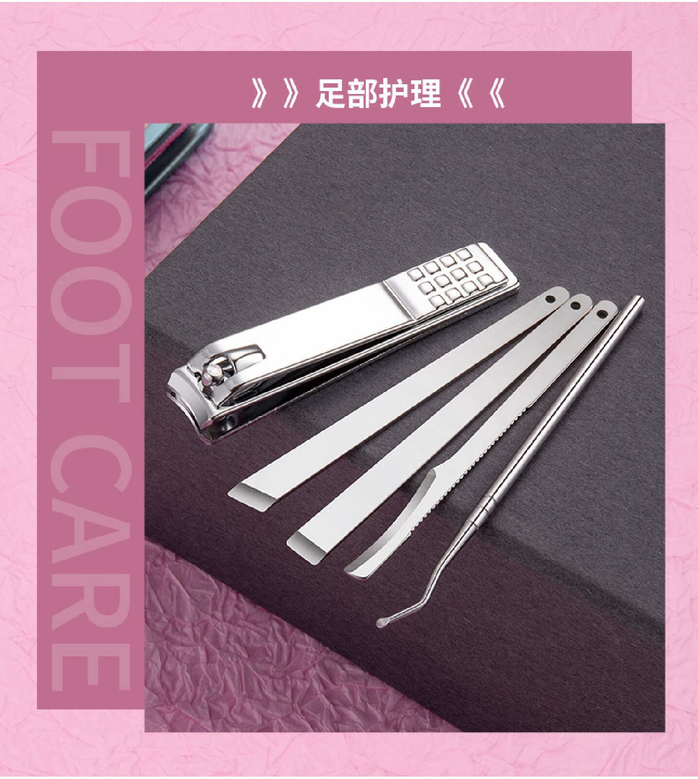 Professional 26-Piece Manicure & Pedicure Set - Nail Clippers, Dead Skin Pliers, Pedicure Knife, Acne Needle with Zipper Bag - Perfect for Home Salon, Travel & DIY Nail Care