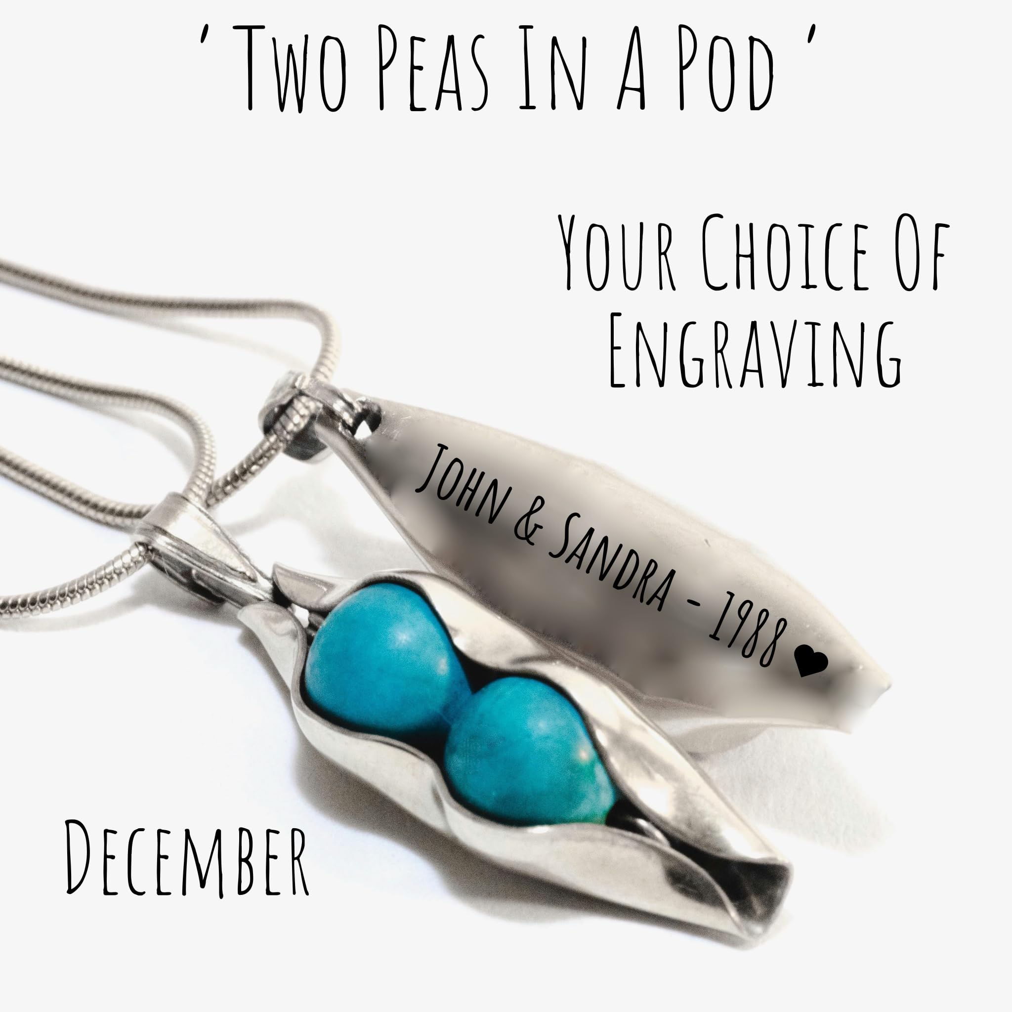 35th Wedding Anniversary Gift for Wife - Two Peas in a Pod Jade Necklace with Dark Green Gemstones | Romantic Couple Jewelry for Anniversary Celebrations & Special Occasions