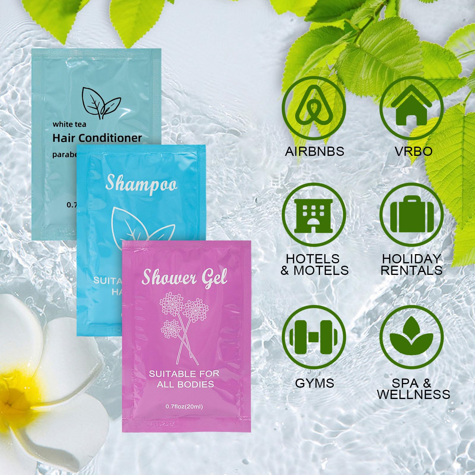 Travel Size Body Wash Shampoo & Conditioner Set - 0.7oz Mini Toiletries for Hotels, Gyms & Homeless Hygiene Kits (10-Pack) | Perfect for Travel, Hotels, Shelters & On-The-Go Personal Care