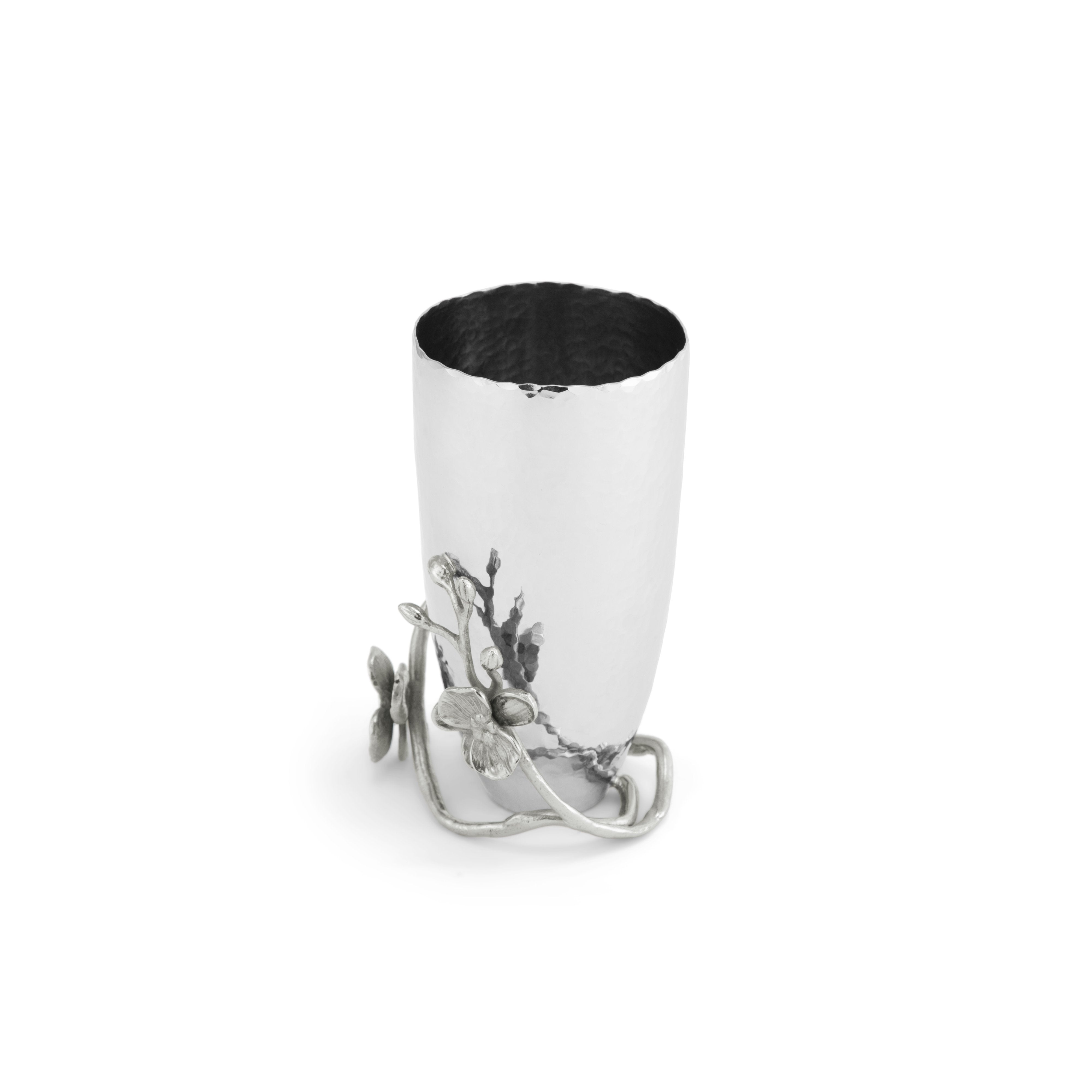 Elegant White Orchid Vase - Small Ceramic Flower Pot for Home Decor, Wedding Centerpiece & Office Desk Accessory