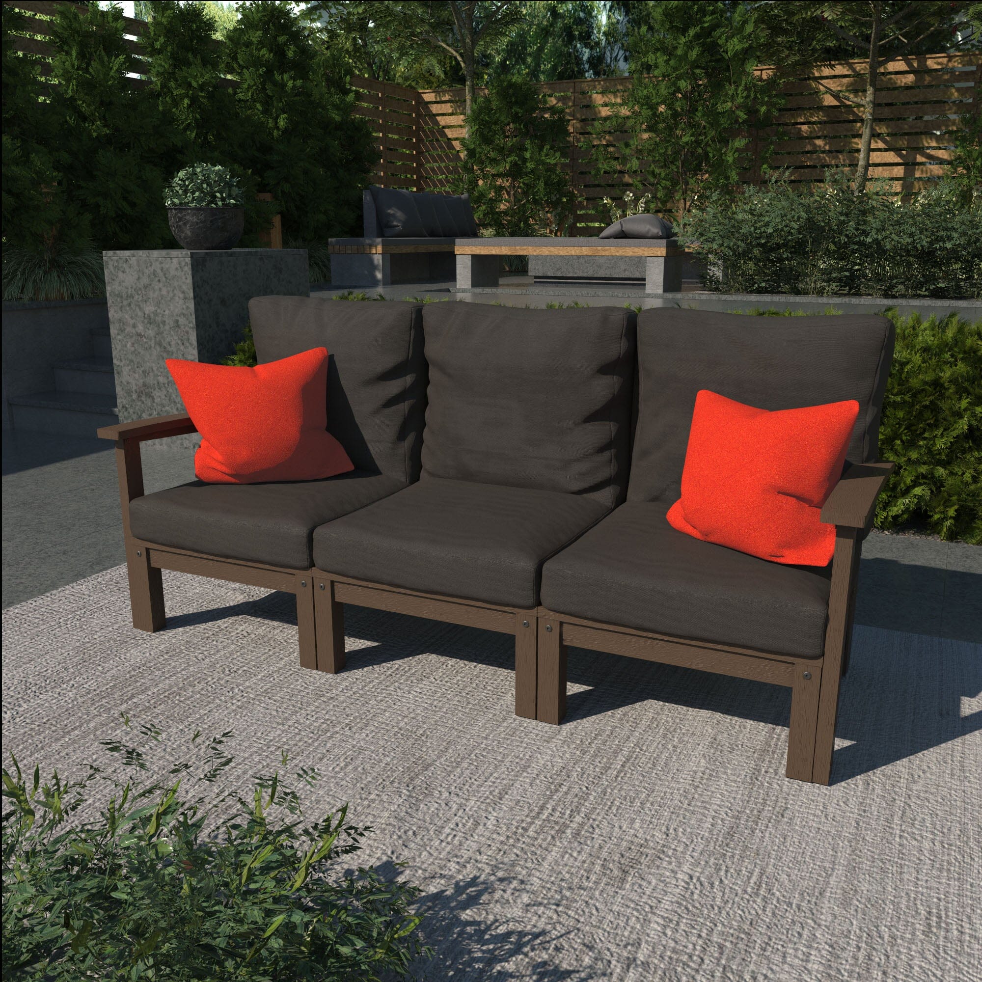 Custom Deep Seating Sofa - Premium Outdoor/Indoor Sectional Couch with Weather-Resistant Cushions - Perfect for Patio, Garden, Poolside & Living Room Relaxation