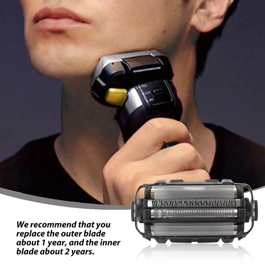 Latest WES9165PC Replacement Shaver Blades & Cutter - Compatible with Panasonic ES-LA93K Electric Razor - Smooth Shaving for Men's Facial & Body Grooming at Home or Travel