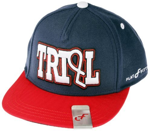 Trill Snapback Hat - Adjustable One Size Fits All - Navy Blue & Red Colorway - Perfect for Streetwear, Hip Hop Fashion & Casual Outfits