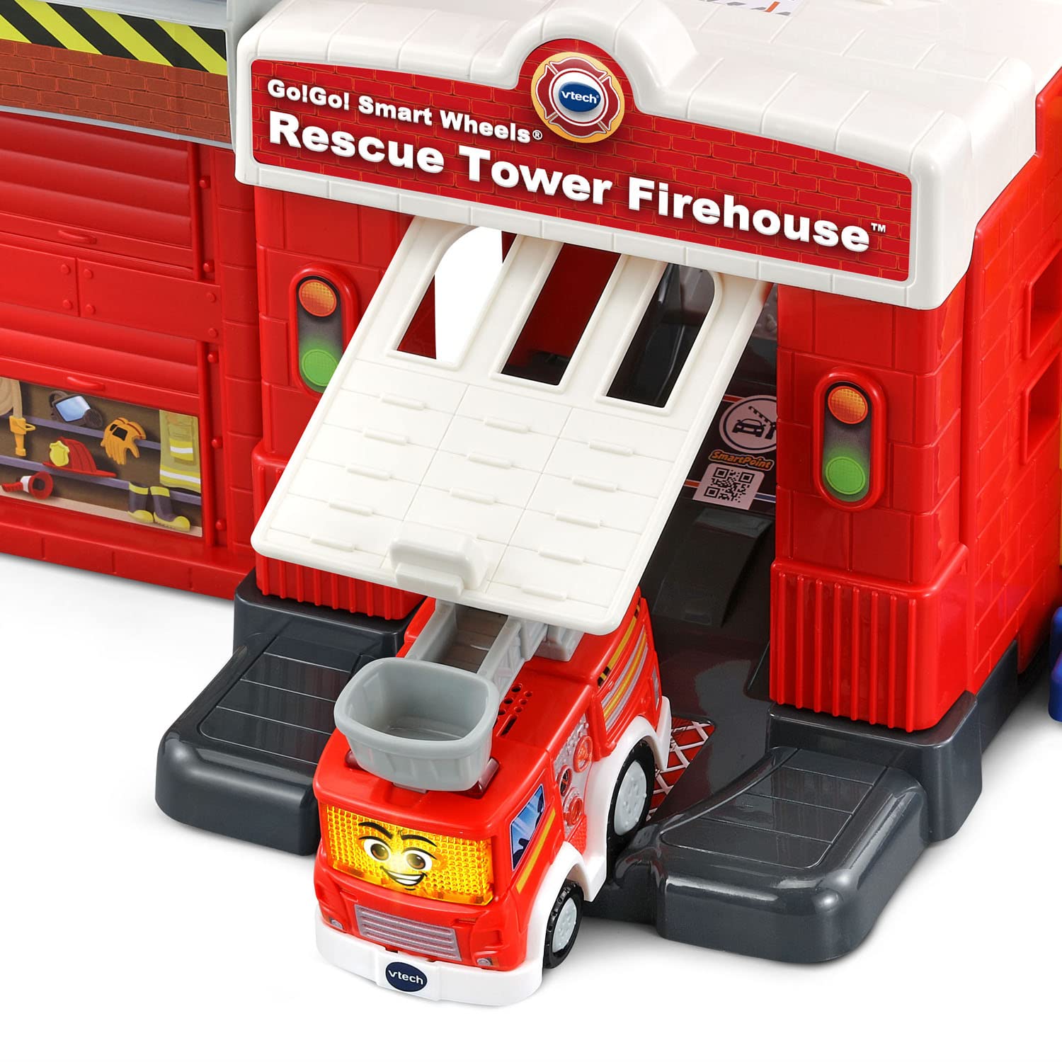 VTech Go! Go! Smart Wheels Rescue Tower Firehouse Playset - Interactive Learning Toy for Toddlers & Kids - Perfect for Pretend Play, Firefighter Role Play & Early Childhood Development