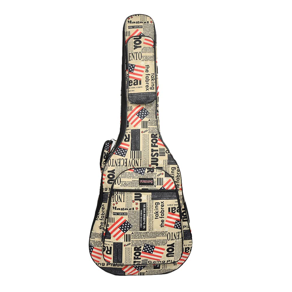 MILISTEN Stylish Travel Backpack for Guitar - Lightweight Durable Fabric Double Shoulder Bag, Acoustic Guitar Case & Mini Backpack - Perfect for Musicians, Students & Outdoor Adventures