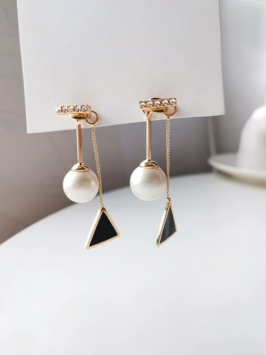 Yellow Pearl Drop Earrings for Women & Girls - Elegant Dangle Chime Earrings | Perfect Birthday & Anniversary Gift for Wife, Daughter, Sister | Great for Weddings, Parties & Special Occasions