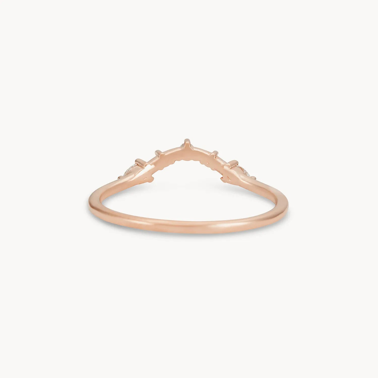 14K Rose Gold Diamond Love Band Ring - Elegant Stackable Wedding Band for Women, Perfect for Anniversaries, Engagements & Everyday Wear
