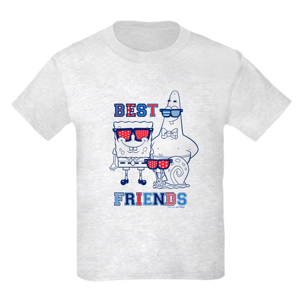 SpongeBob SquarePants Best Friends Graphic Kids T-Shirt | Funny Cartoon Character Tee for Boys & Girls | Birthday Gift, School Outfit & Playdate Wear