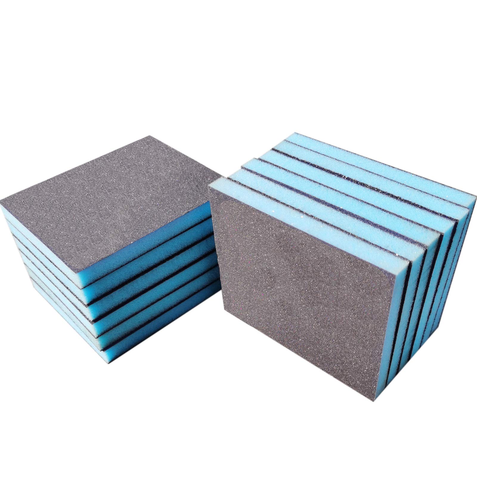 12 Pack 220 Grit Superfine Grade Sanding Blocks - Washable & Reusable Sanding Sponge for Wood, Metal & Brush Pots - Perfect for DIY Projects, Furniture Refinishing & Crafting