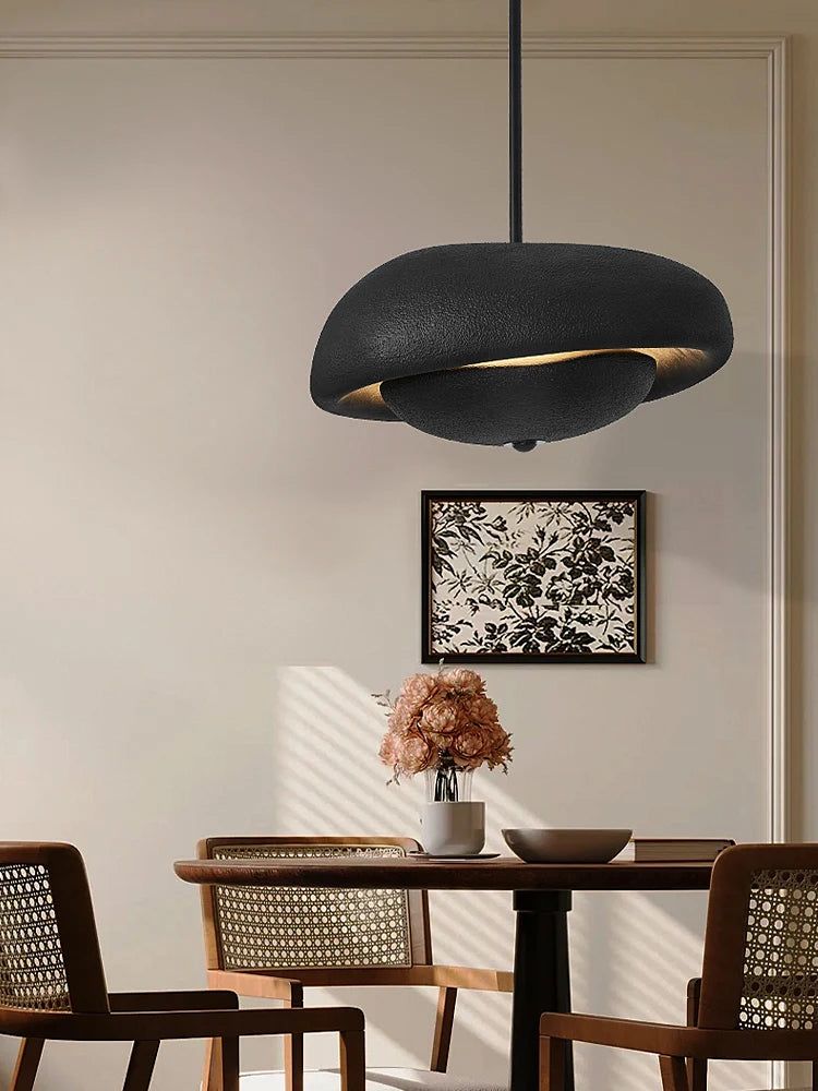 Wabi Sabi Dual Pendant Bohemian Chandelier - Handmade Natural Wood & Rattan Ceiling Light Fixture for Living Room, Bedroom, or Dining Area Decoration
