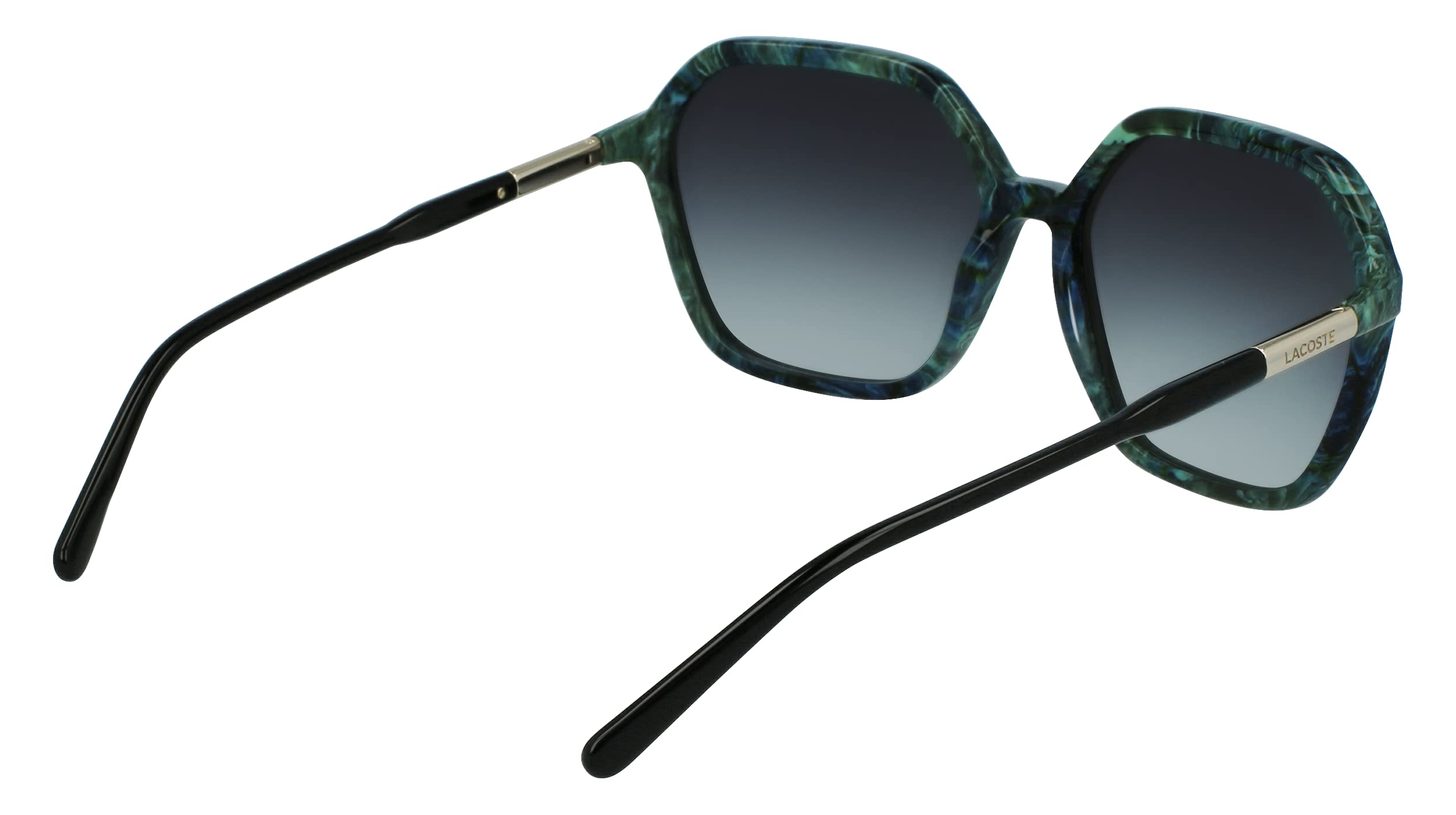 Lacoste Women's L962s Square Sunglasses - UV Protection, Polarized, Fashionable & Lightweight for Outdoor Activities, Driving, and Beach Wear