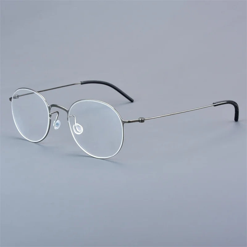 Aimee Women's Full Rim Round Screwless Titanium Eyeglasses - Lightweight & Durable Glasses for Work, Reading & Fashion