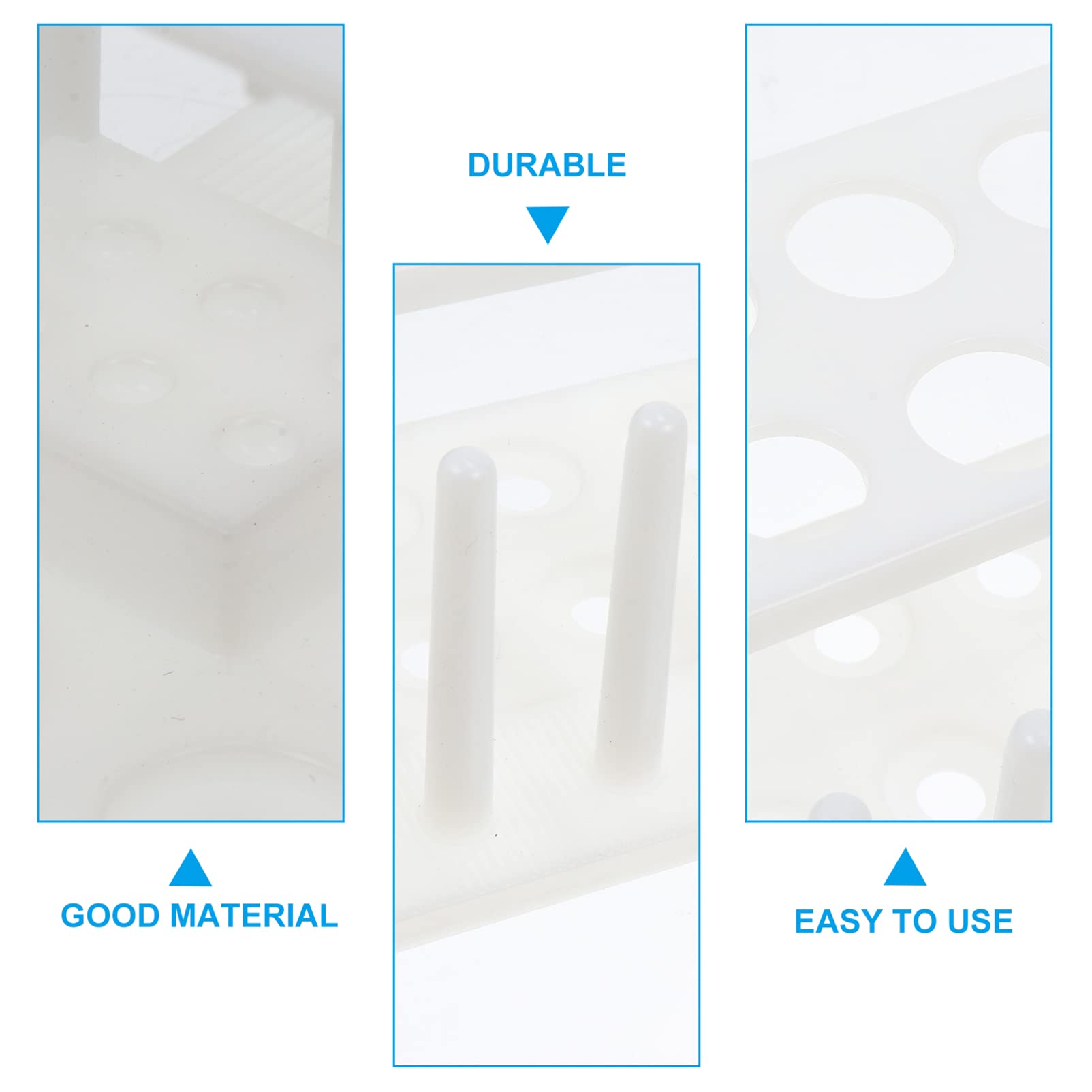 1pc Plastic Test Tube Rack - Laboratory Tube Holder for 6/12/24 Tubes, Durable Test Tube Stand with Stable Base for Science Experiments, School Labs & Home Chemistry Use