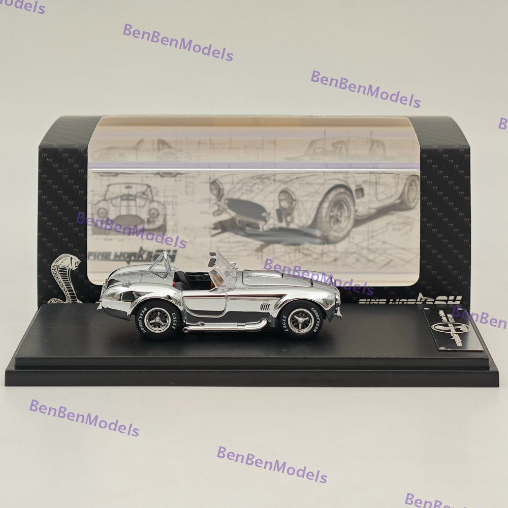 Fine Works Ford SHELBY COBRA 427S/C 1:64 Scale Diecast Model Car - Limited Edition Collectible for Display, Racing Enthusiasts & Car Lovers
