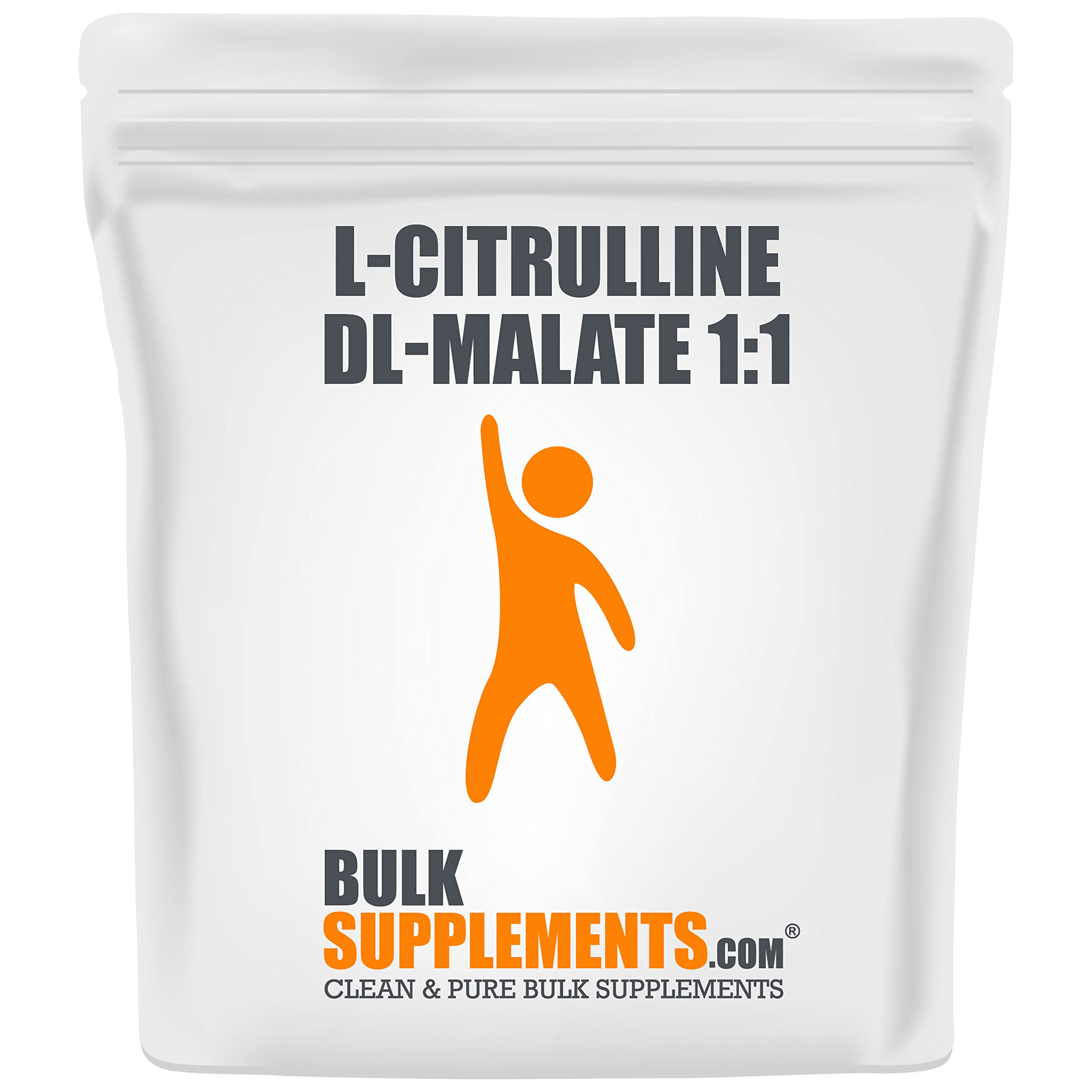 Premium L-Citrulline DL-Malate 1:1 Powder (500g/1.1lb) - Unflavored Pre-Workout Supplement for Improved Circulation & Vascularity - BulkSupplements - Ideal for Athletes & Fitness Enthusiasts - Supports Energy, Endurance & Muscle Pump