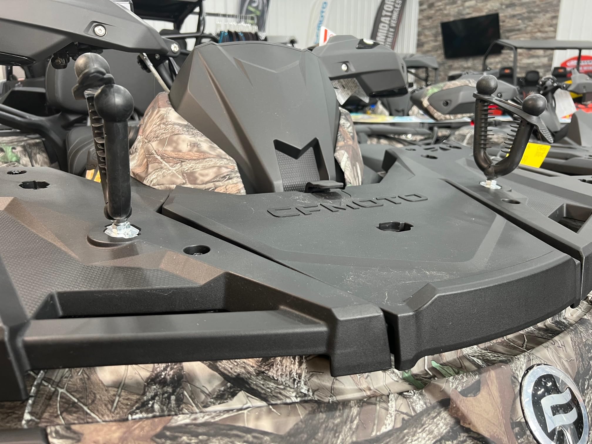 CFMoto Quick Attach Pack Rack & Accessory Anchor - Heavy Duty Gun Rack & Flex Grip Utility Holder for ATV/UTV Accessories | Perfect for Hunting, Camping & Off-Road Adventures