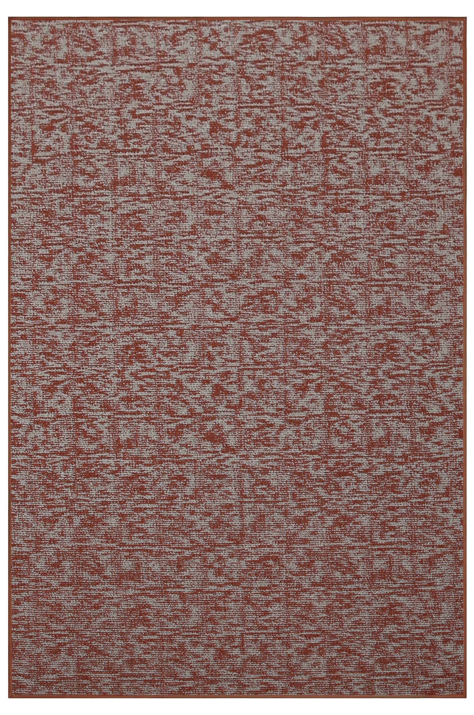 Custom Size Rust 2' x 4' Indoor Outdoor Area Rugs - Durable Ambient Carpet for Patio, Deck, Living Room & Bedroom Decor