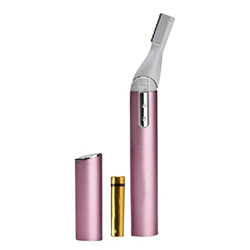 Electric Eyebrow Trimmer - Painless Eyebrow Shaver with Detachable Razor, Mini Alloy Design, Perfect Gift for Women (Pink) | Ideal for Travel, Home Use & Precise Eyebrow Shaping