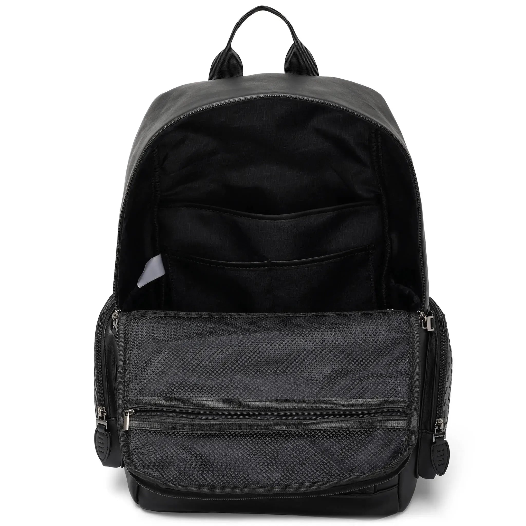 Leisure Luxe 27L Vegan Leather Backpack - Stylish & Eco-Friendly Laptop Bag for Work, Travel & College - Water-Resistant & Spacious