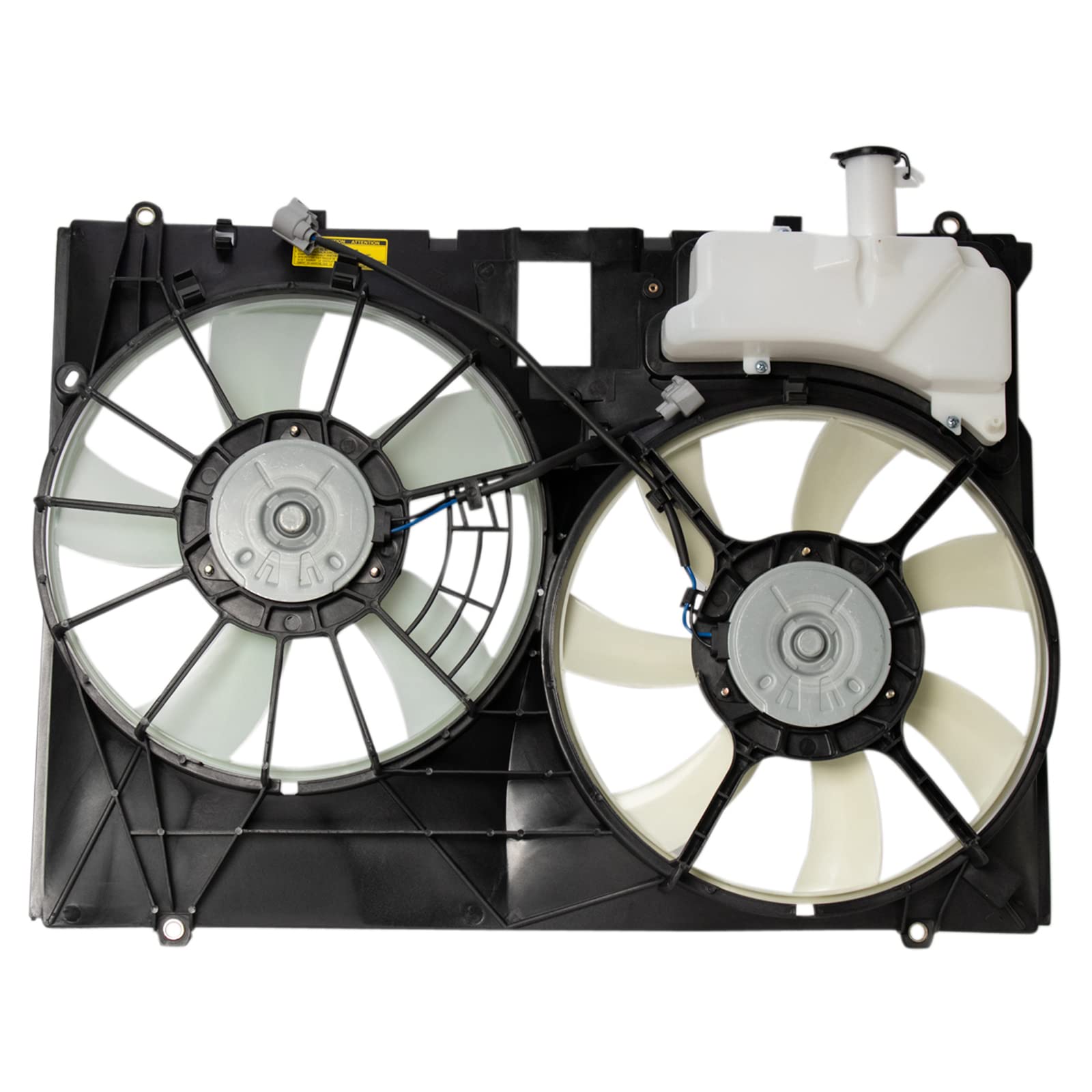 TRQ Radiator Dual Cooling Fan Assembly Compatible with 2007-2009 Lexus RX350 LX3115114 - High Performance Cooling System Replacement for Overheating Prevention - Perfect for Summer Driving and Heavy Traffic Conditions
