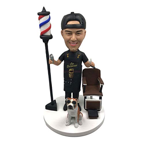 Funny Barber Bobble Head - Unique Gift for Barber Boyfriend, Husband, Father - Perfect for Birthday, Christmas & Special Occasions - Great for Barber Shops, Man Caves & Gifts for Men