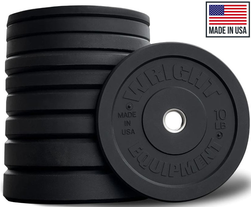Premium Wright AMP Bumper Plates - Made in USA - Durable Olympic Weight Plates for CrossFit, Powerlifting & Home Gym Workouts