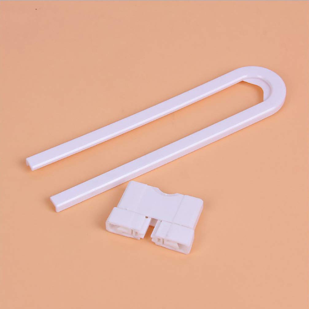 NUOBESTY 8-Pack U-Shaped Sliding Safety Locks for Cabinets & Doors - Childproof Bathroom & Kitchen Storage Locks, Baby Proofing Cabinet Latches (White) - Perfect for Child Safety in Homes, Daycares & Nurseries