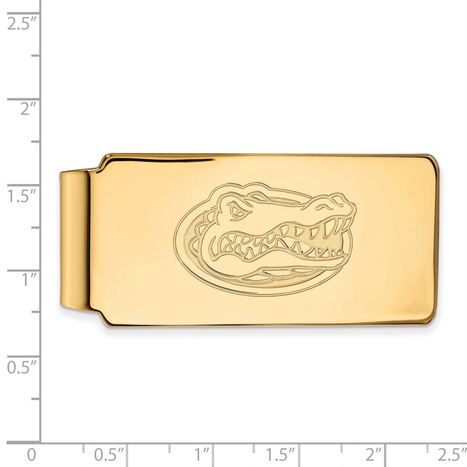 University of Florida Gators Money Clip - Gold Plated Sterling Silver School Mascot Gift (53x24mm) | Perfect for Alumni, Graduation Gifts & Football Fans