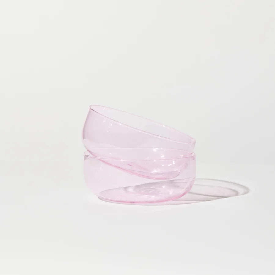 Pink Abracadabra Set of 2 Decorative Bowls - Perfect for Serving Salads, Snacks & Desserts at Parties & Family Gatherings