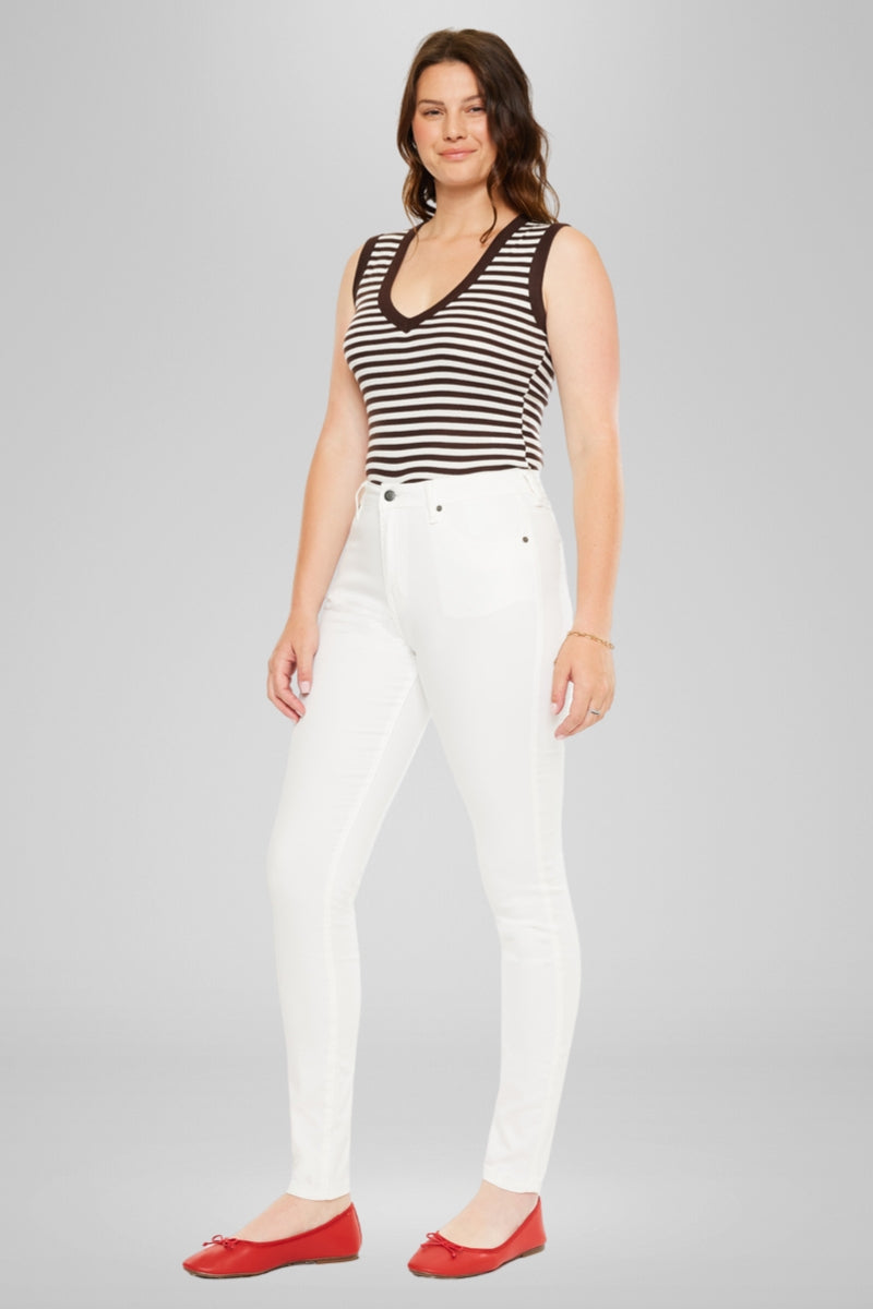 Effie Essentials High Rise Skinny Jeans for Women - Curvy Fit Stretch Denim Pants - Perfect for Casual Wear, Office & Night Out