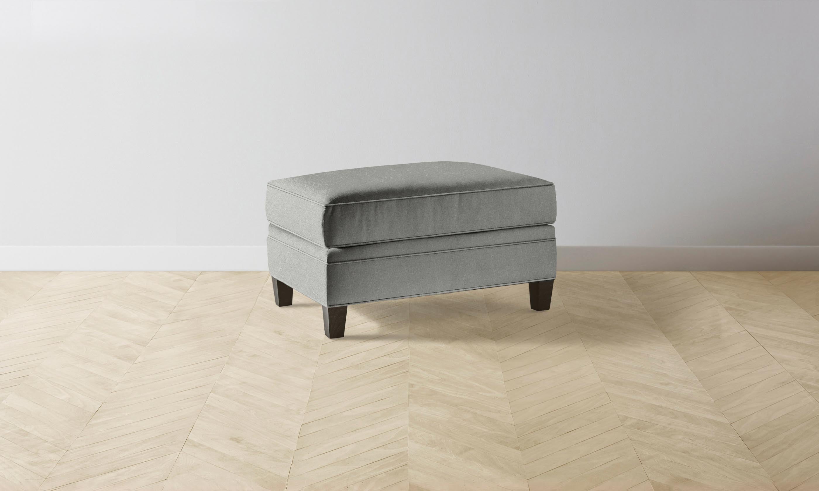 Premium Carmine Ottoman with Merino Granite Upholstery - Stylish & Comfortable Footrest for Living Room, Bedroom, or Office