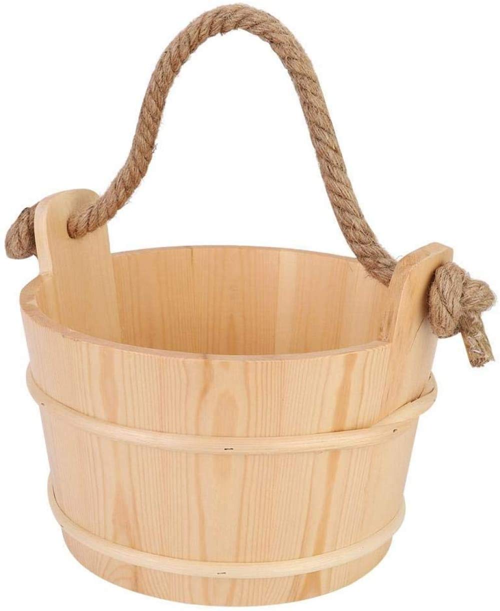 6L Wooden Sauna Bucket - Premium Sauna Accessories for Spa, Shower & Bathroom Relaxation | Perfect for Home Sauna, Steam Room & Wellness Retreats