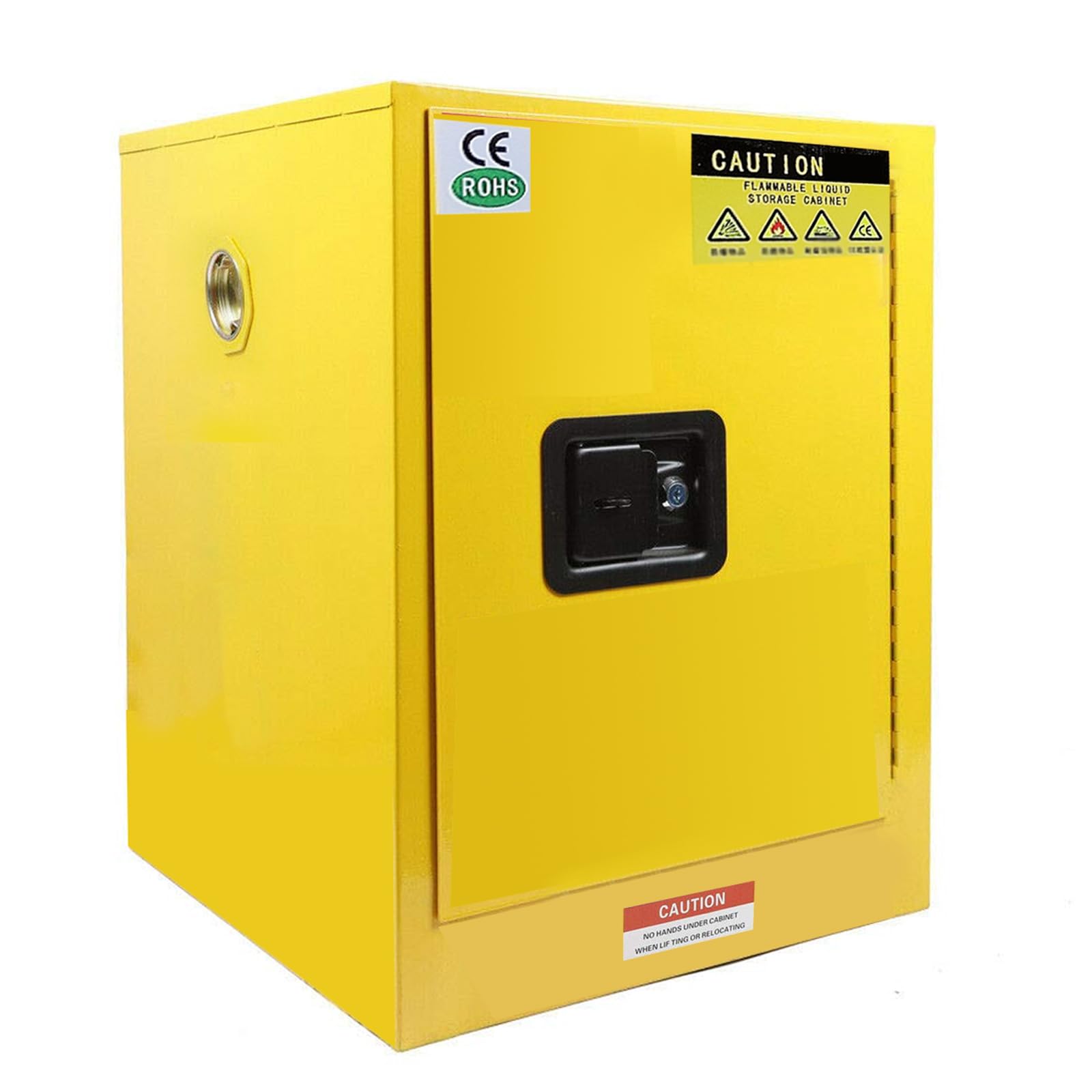 12 Gallon Flammable Safety Storage Cabinet - Explosion-Proof & Fireproof Chemical Cabinet (Yellow) | OSHA Compliant for Garage, Workshop & Laboratory Use
