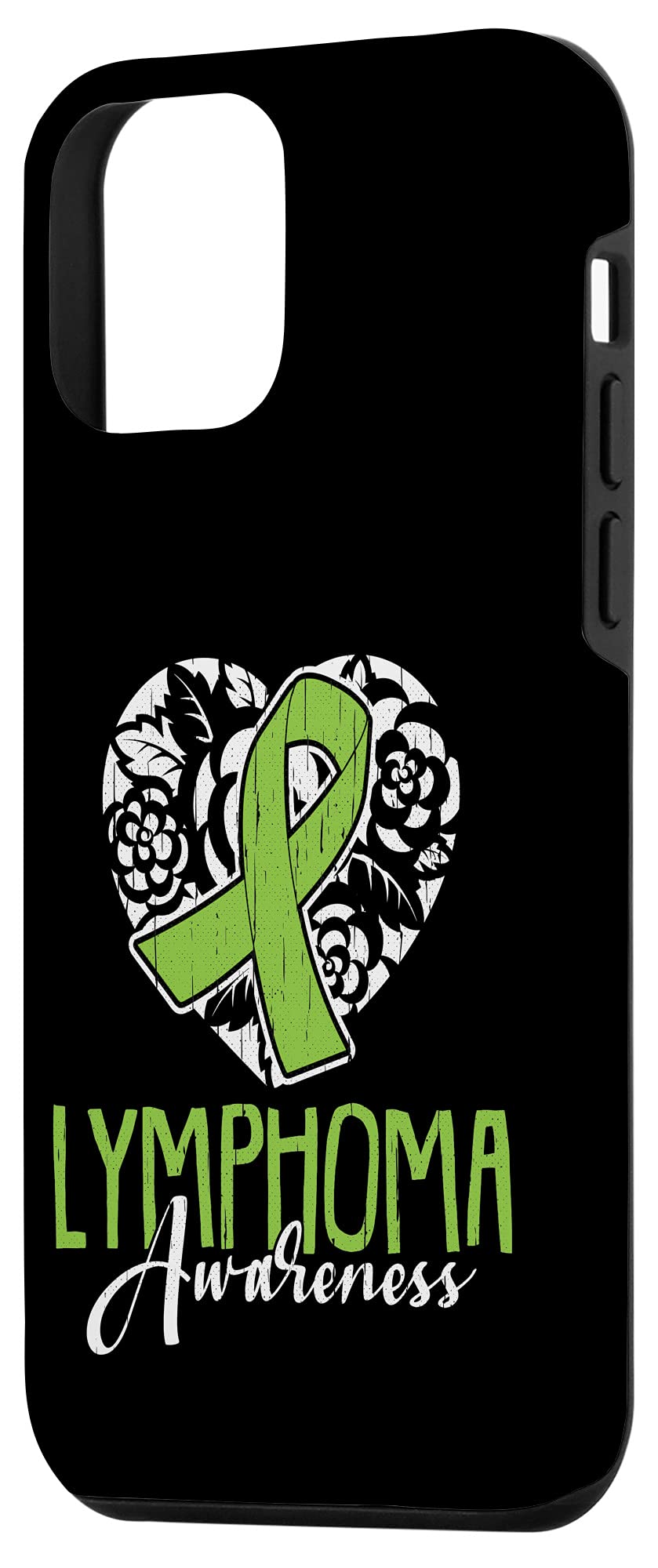 iPhone 12 Mini Case - Lime Green Cancer Ribbon Design for Lymphoma Awareness | Durable Protective Cover for Survivors & Warriors | Perfect for Daily Use, Work & School