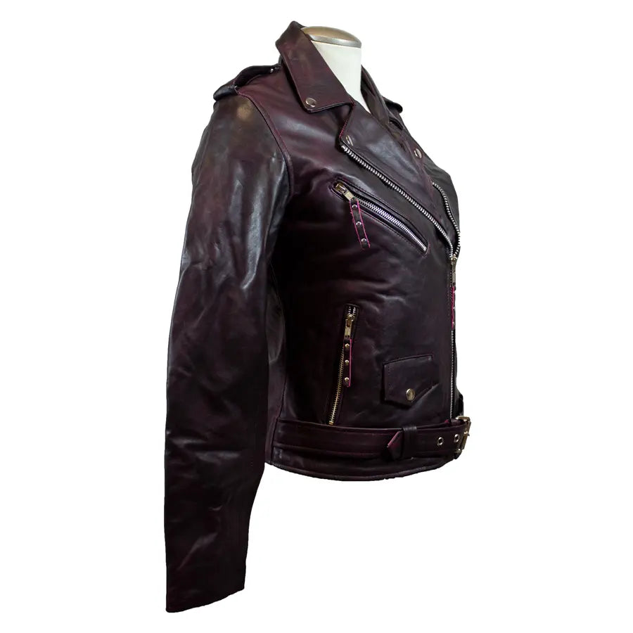 BOL Women's Biker Style Leather Jacket - Motorcycle Jacket for Women, Faux Leather Moto Jacket, Fashionable Outerwear for Riding & Casual Wear