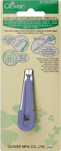 9mm Clover Fusible Bias Tape Maker - DIY Quilting, Sewing & Crafting Tool for Perfect Fabric Edges & Seams