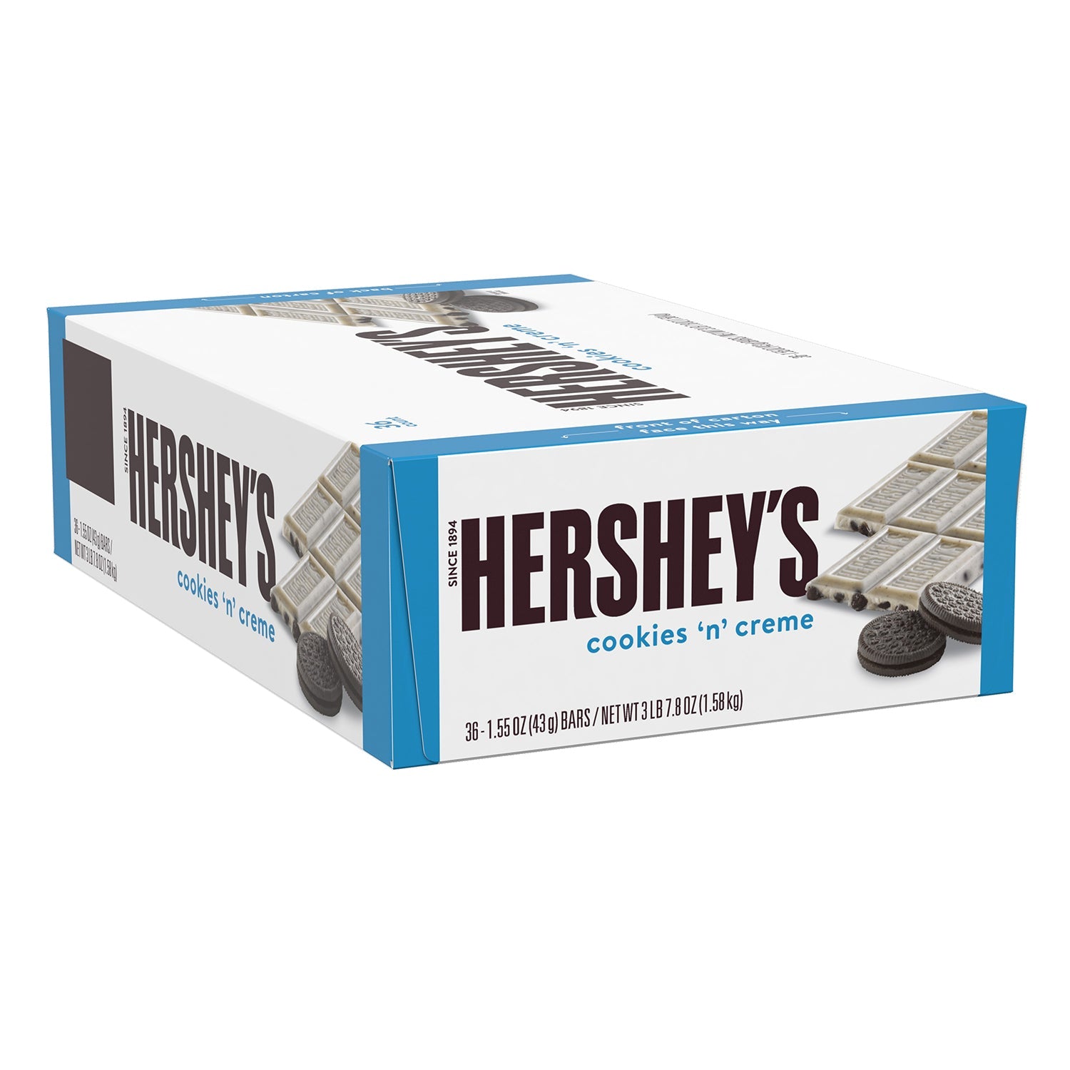 Hershey's Cookies 'N' Creme Chocolate Bars - 36 Count Bulk Box | Perfect for Parties, Halloween Treats & Office Snacks
